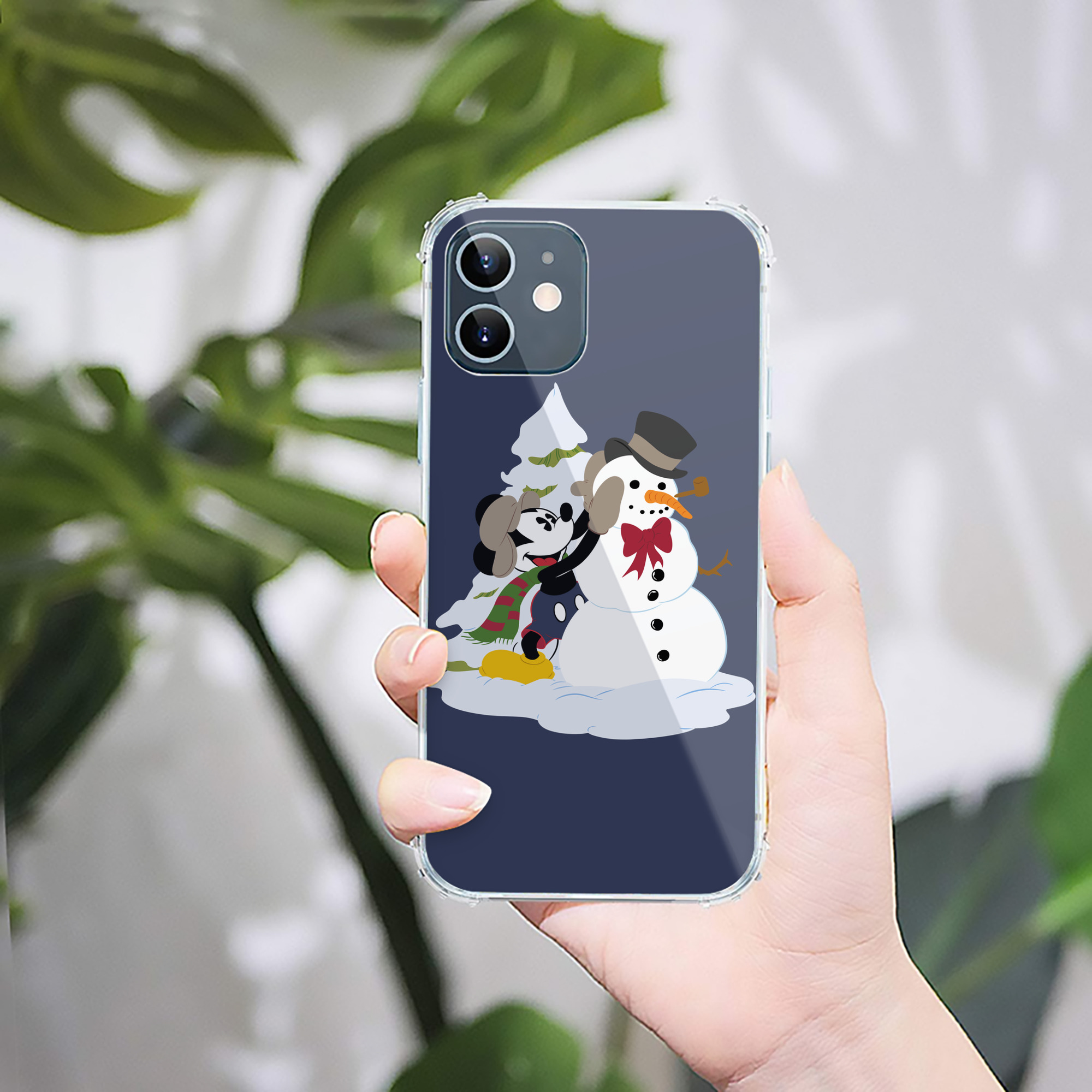 （画像用） ミッキーマウス Mickey Mouse 【iPhone 12シリーズ対応】透明スマホケース（クリアソフトケース）